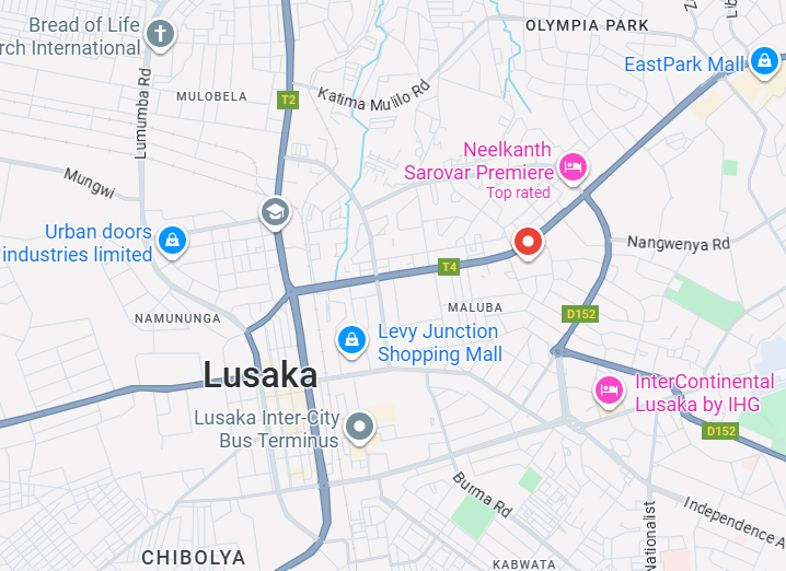 Zambia Office Map